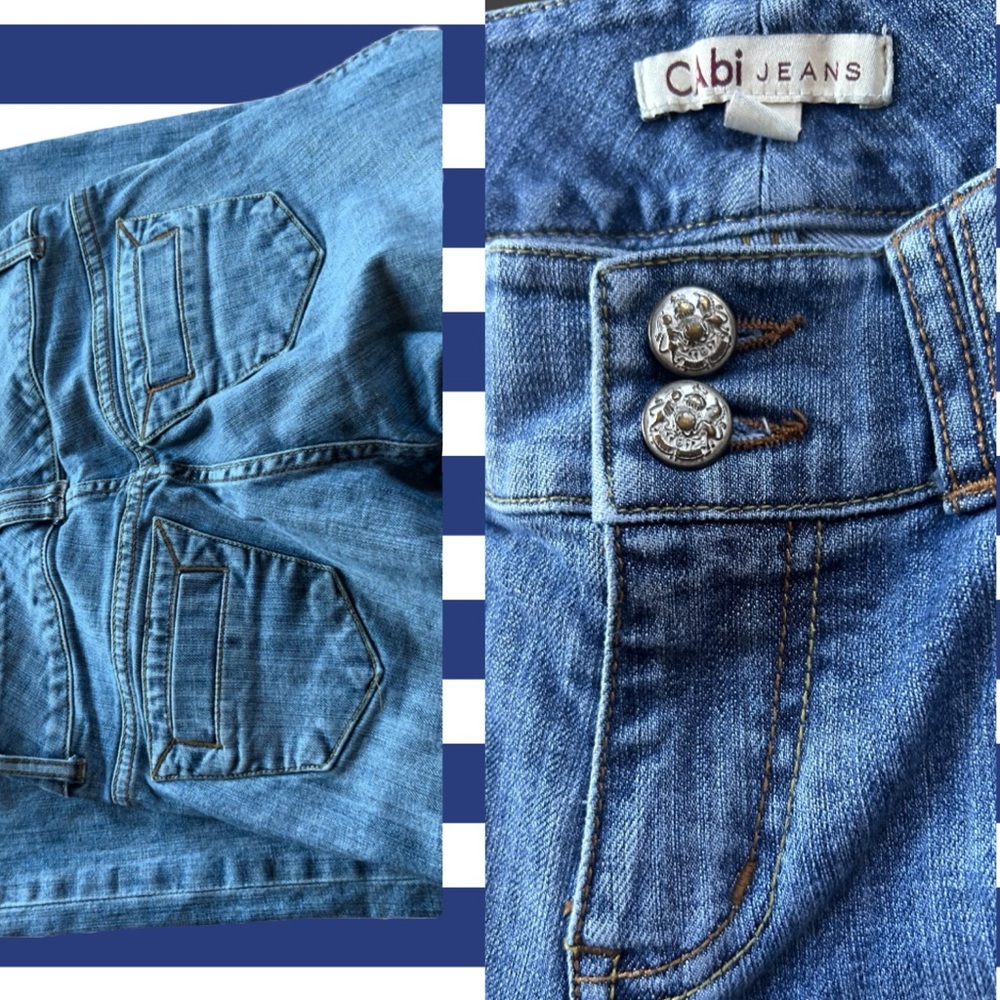 EUC CAbi Jeans Style 347 Lou Lou Classic Casual Denim Light Wash Women’s Size 4 - Picture 14 of 16